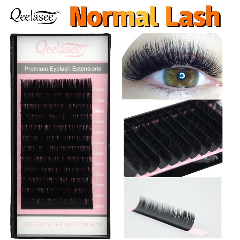 Qeelasee Faux Mink Extension individual eyelashes Cilios for professionals Soft Mink Russian Volume Extension eyelashes
