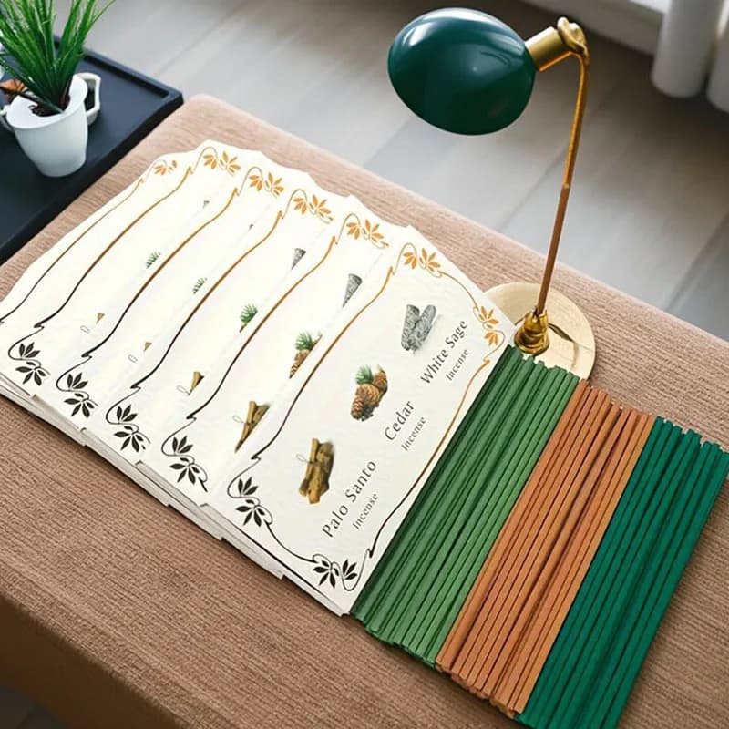 31/60/155pcs/pack Natural White Sage Incense Sticks 12cm Portable Palo Santo Stick Incenses Scents for Home