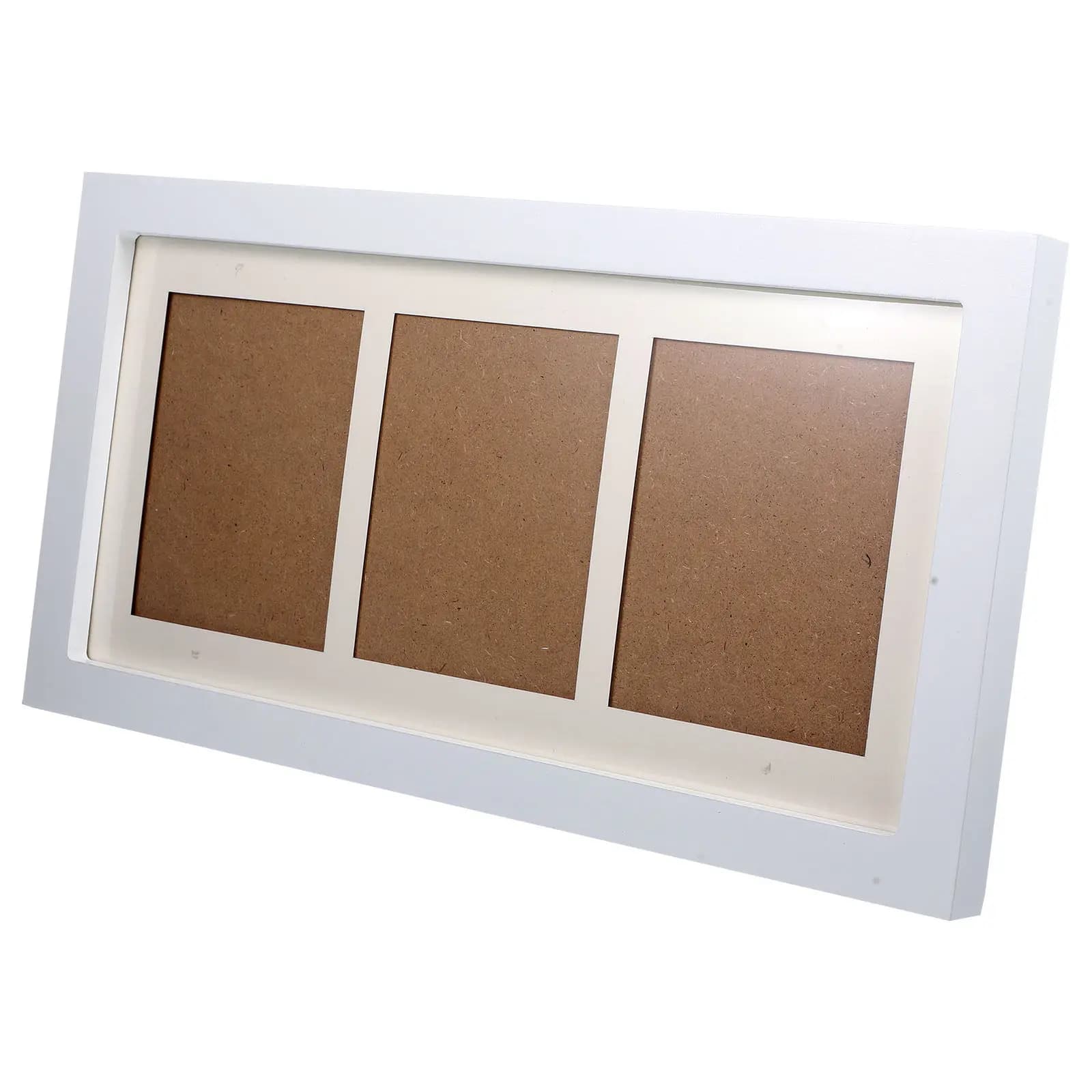 3-Grid Wood Baby Handprint Picture Frame Decorative Photo Display Holder for Newborn Memory Desktop Bedroom Living Room Decor