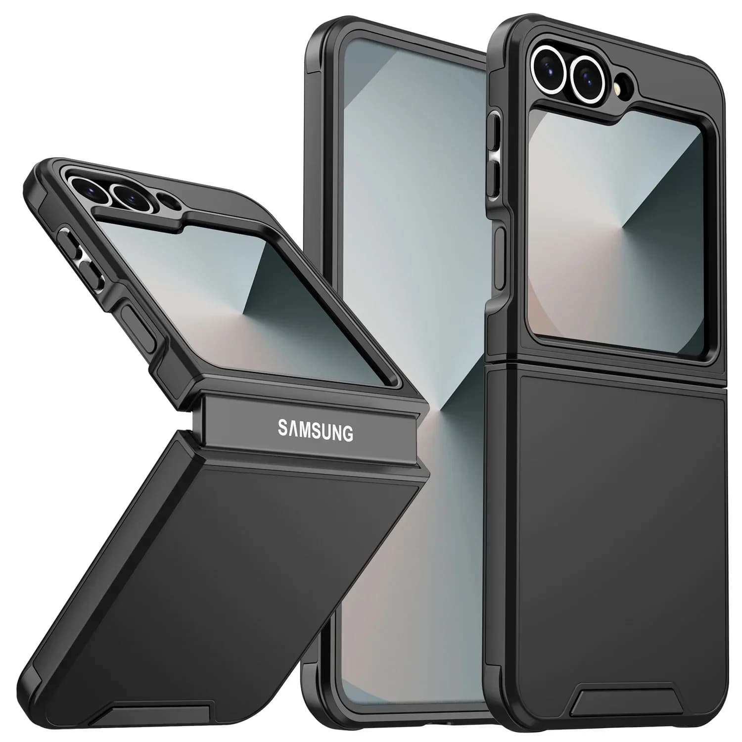Luxury Matte Wireless Charging Protective Phone Case for Samsung Galaxy Z Flip 8 7 6 5 4 Flip7 Flip6 Flip5 Flip4 5G Shockproof