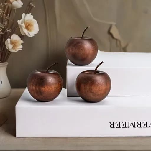 Diffusore di Aromi in Legno Naturale a Forma di Mela, Diffusore di Profumo a Lunga Durata per Casa e Auto, Oggetto Decorativo, Regalo di Natale per Lei