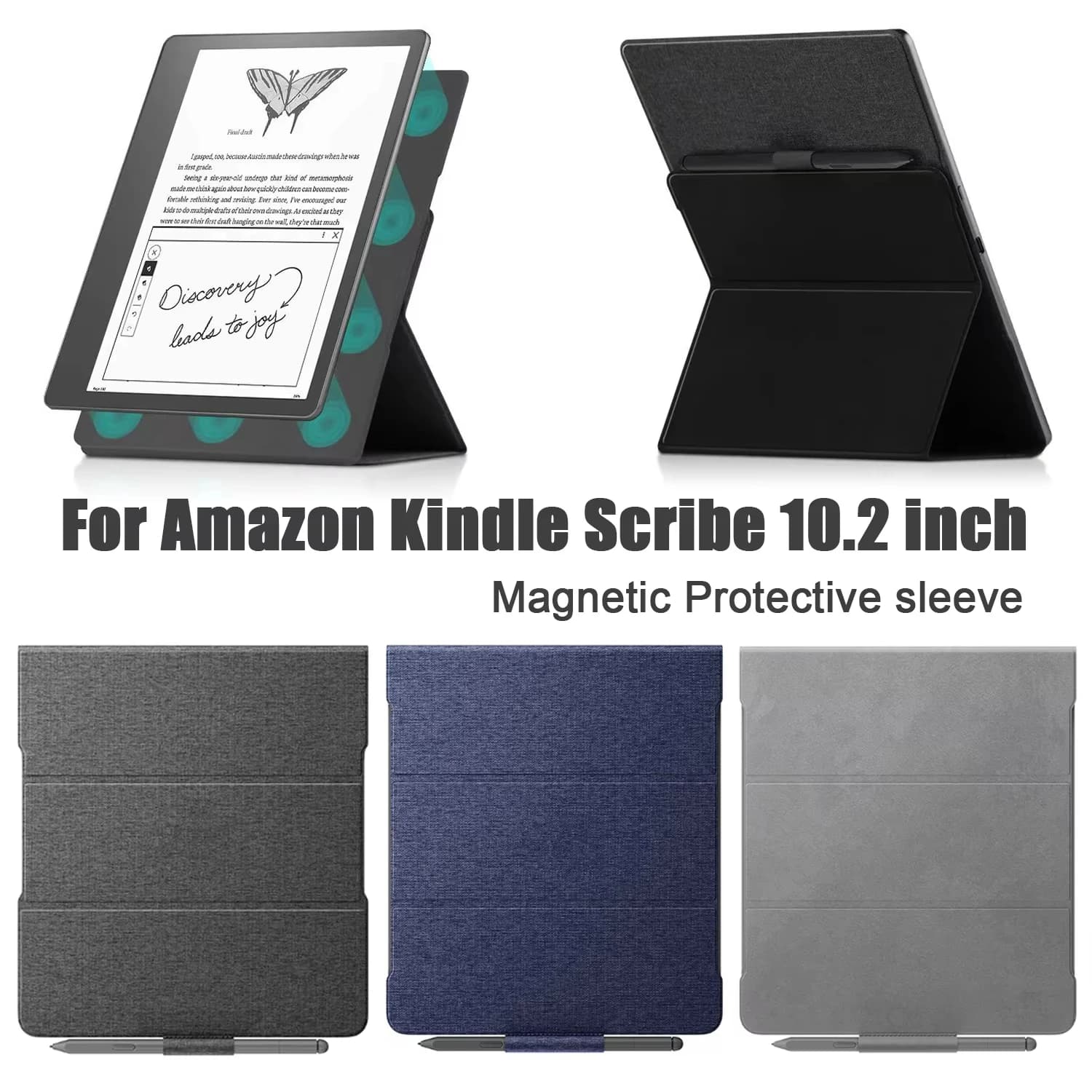 Custodia per Amazon Kindle Scribe Custodia protettiva per e-book da 10,2 pollici 2022/2024, portatile, magnetica, all-inclusive.
