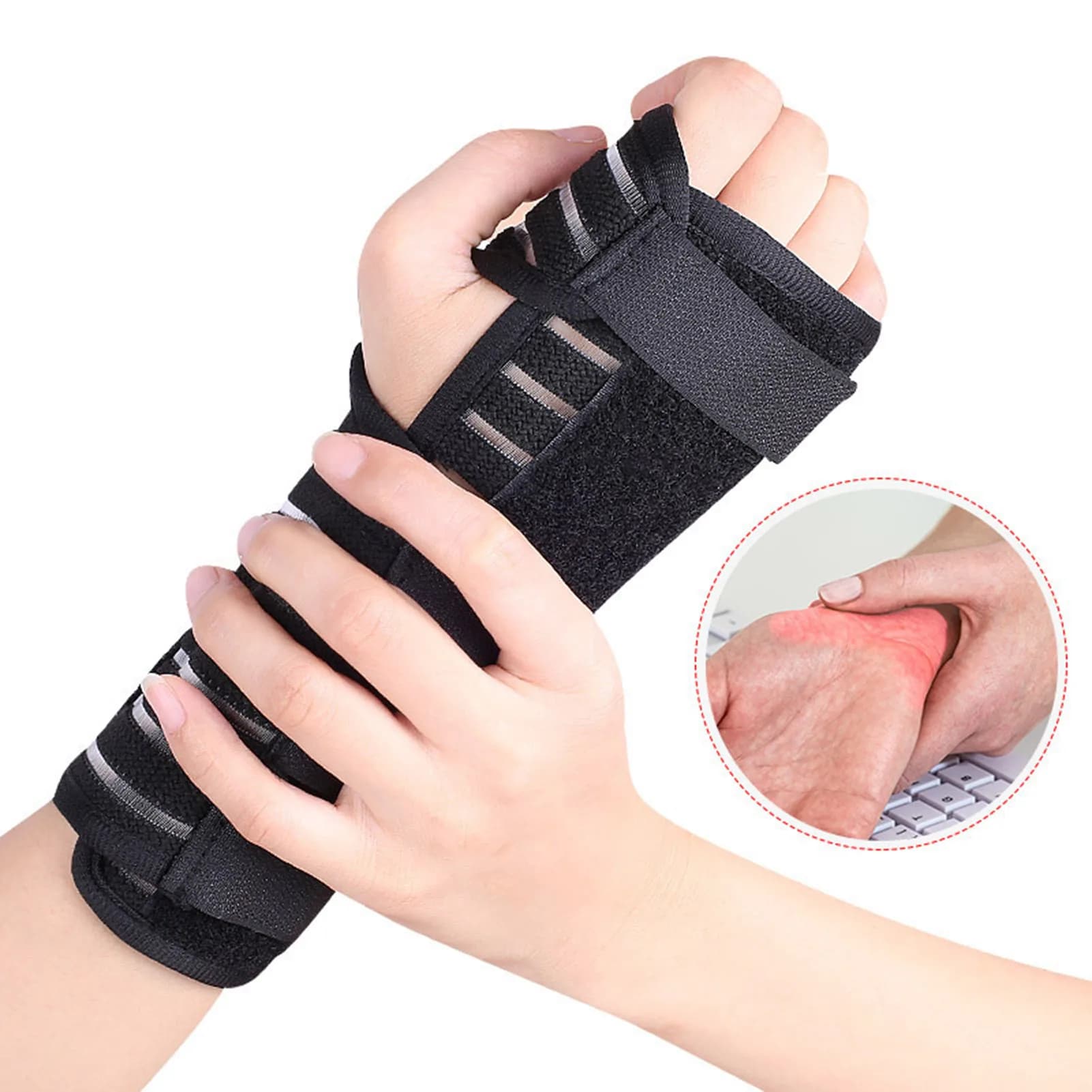 1 pz supporto per il polso per basket fitness protezione distorsione articolare stabilizzatore del braccio per la prevenzione e il recupero delle infortuni sportive