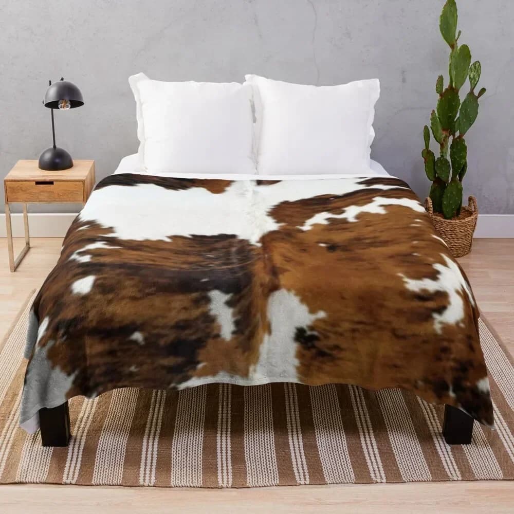Brindle Cow Hide Throw coperta Plaid sul divano per divano decorativo coperte Decorative regalo divertente