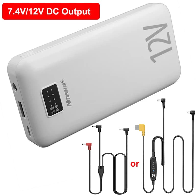 Power Bank 12V DC 18000mAh for Heated Vest, External Battery for Xiaomi Mi iPhone, Air Conditioning Clothing
