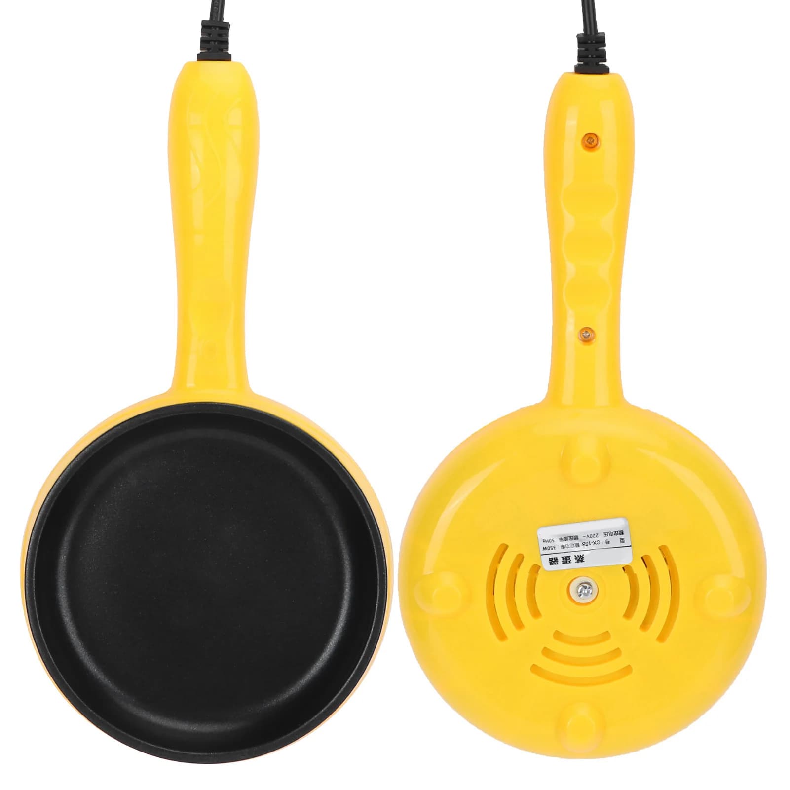 Mini padella in ABS, padella antiaderente in ABS da 350W con spatola in legno per studenti e viaggiatori