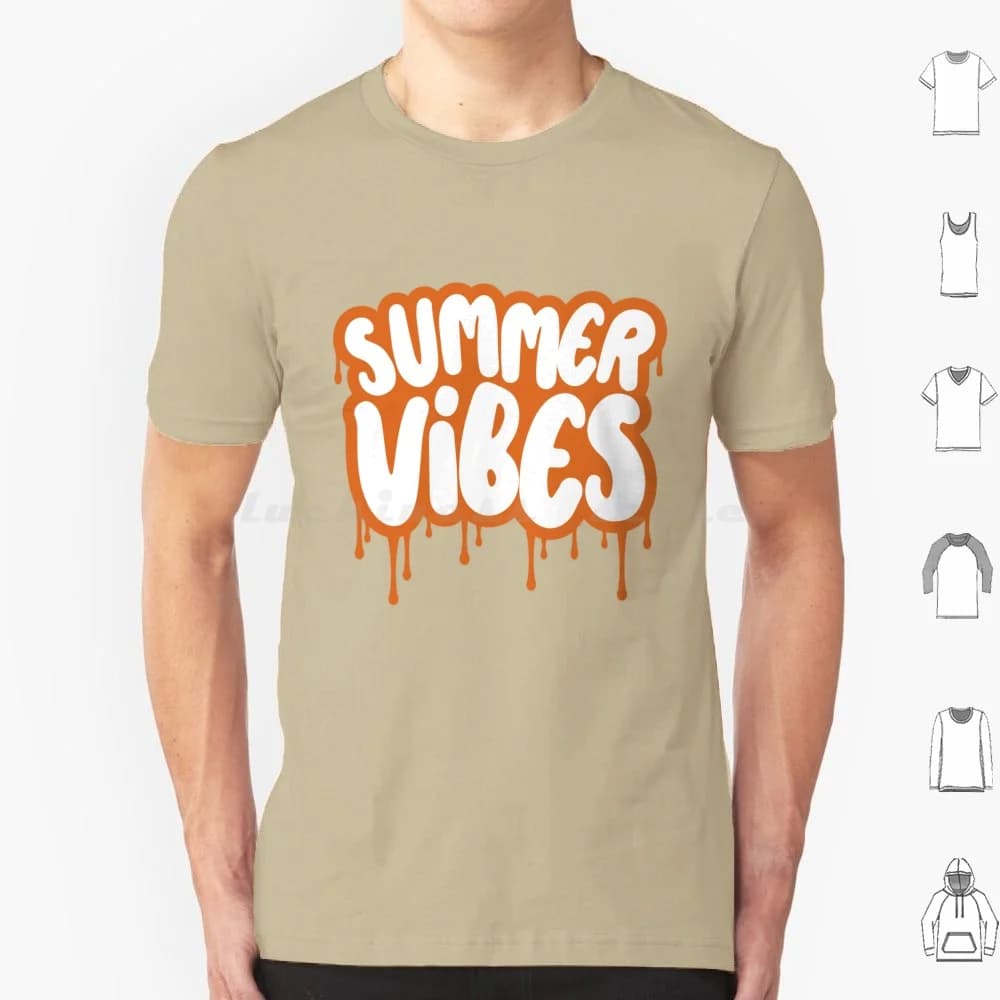 T-shirt estiva che scioglie vibrazioni di grandi dimensioni 100% cotone Vacanze estive Hot Spring Break Occhiali da sole Divertente divertente Surf Pop Pop Cultura pop