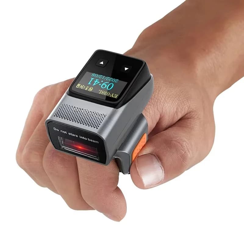 Eyoyo Mini 1D Wearable Wireless Bluetooth Finger Bar Code Scanner Reader Inventory Ring Barcode Scanner for iPad Phone Android