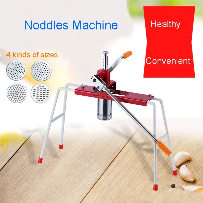 Macchina per Pasta Manuale in Acciaio Inox, Pressa per Noodles con Manovella e Taglierina