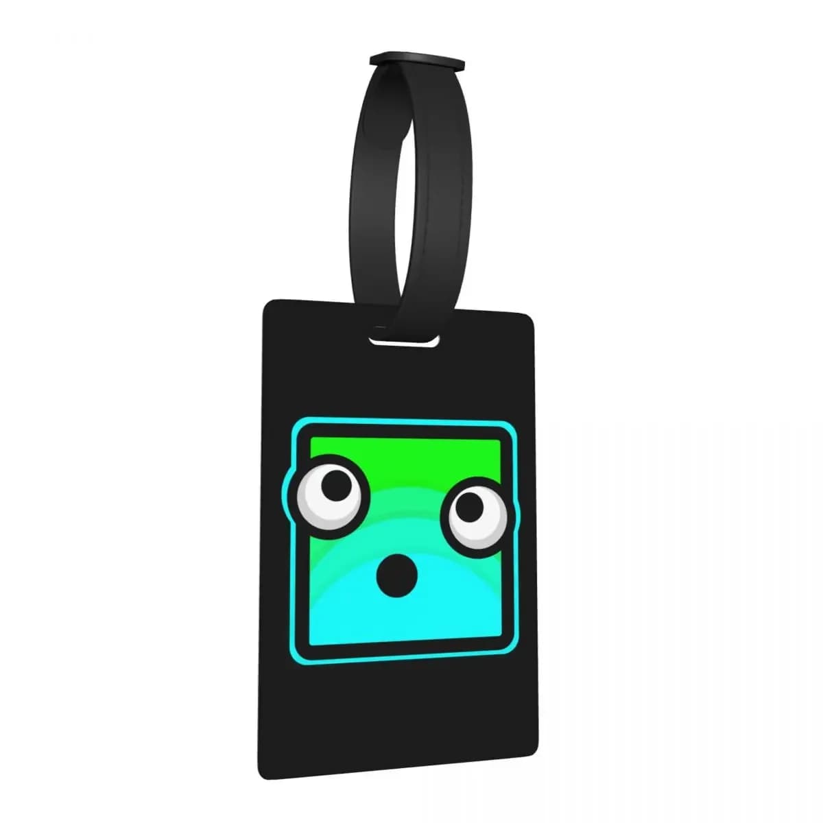 Videogioco Geometria Dash Etichette per bagagli Accessori per valigie Moda da viaggio Bagagli Etichetta d'imbarco Porta etichette ID Nome Indirizzo