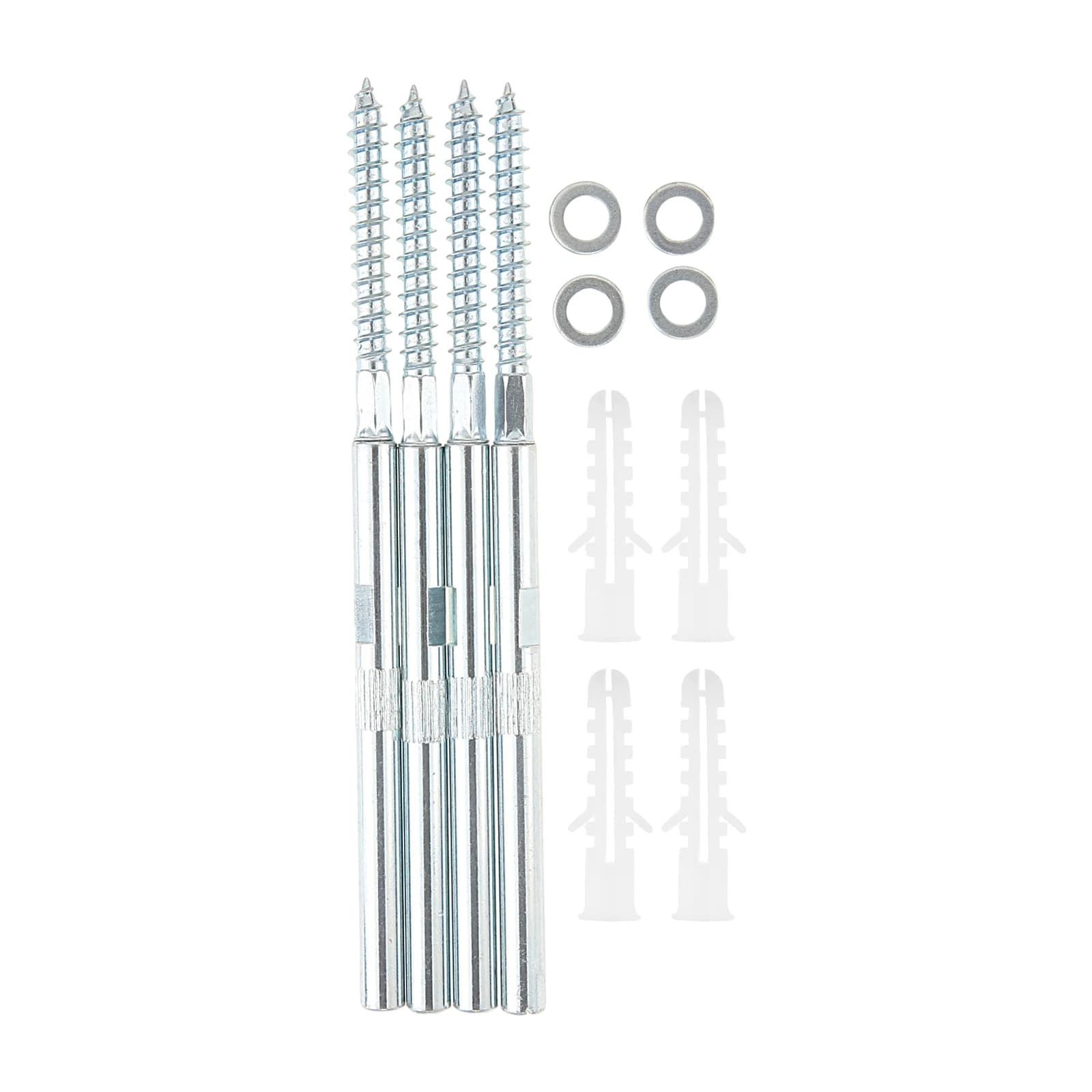 Set da 4 Pezzi, Supporti per Mensole Invisibili 8x100mm, Staffe Metalliche per Mensole Flottanti, Supporti a Muro per Mobili in Legno