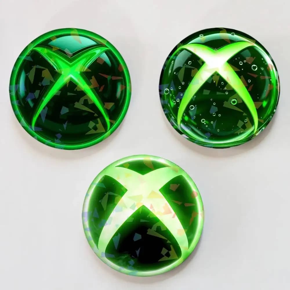 Game X-XboxS Round Exquisite Laser Badge Brooches Creative Pins For Clothes Hat Backpack Gift Accessories