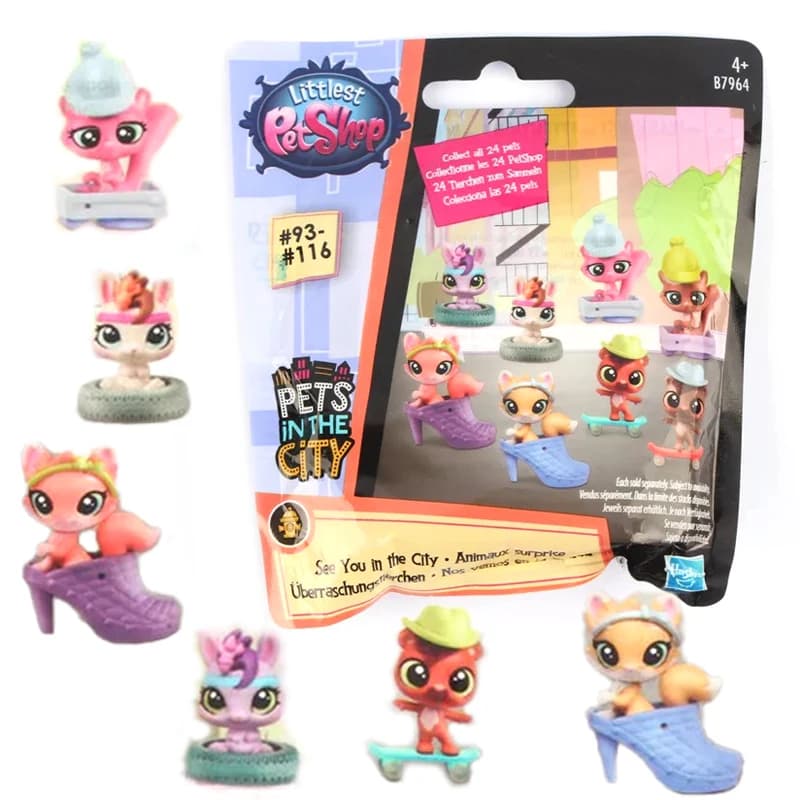 Littlest Pet Shop Hasbro Modello animale carino Figura Modello di gatto Giocattoli LPS Collezione di scatole cieche Ornamenti Regali di compleanno per ragazza