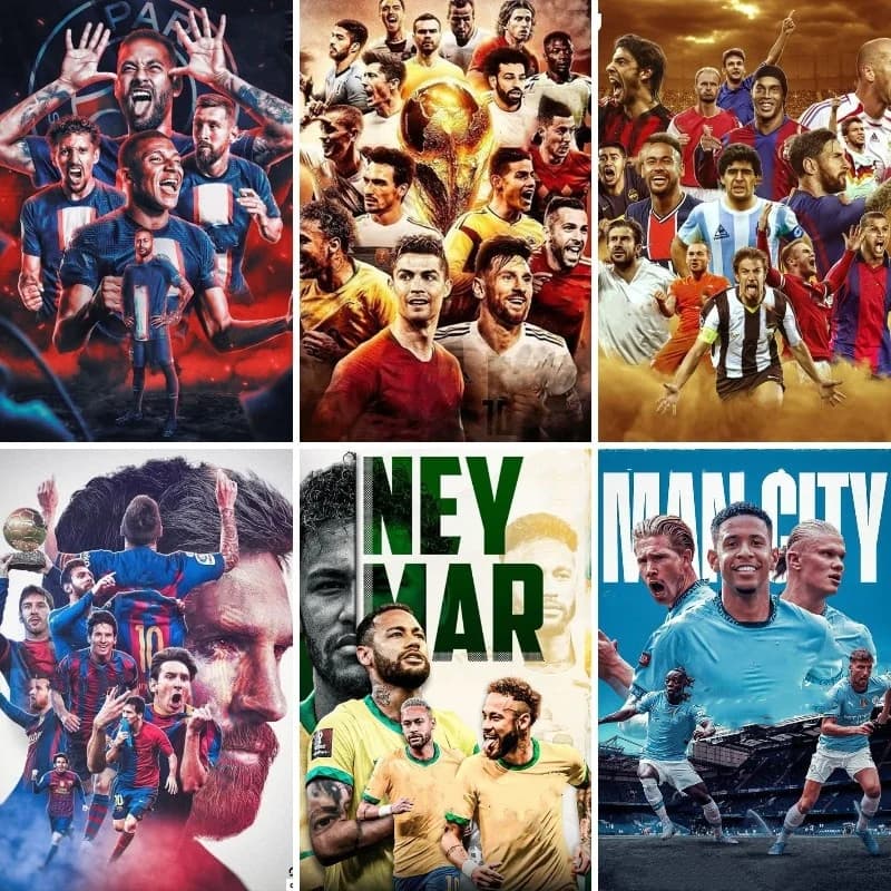 DIY 5D professional football player artistic painting kit with diamond mosaic diamonds football poster complete embroidery with rhinestones
