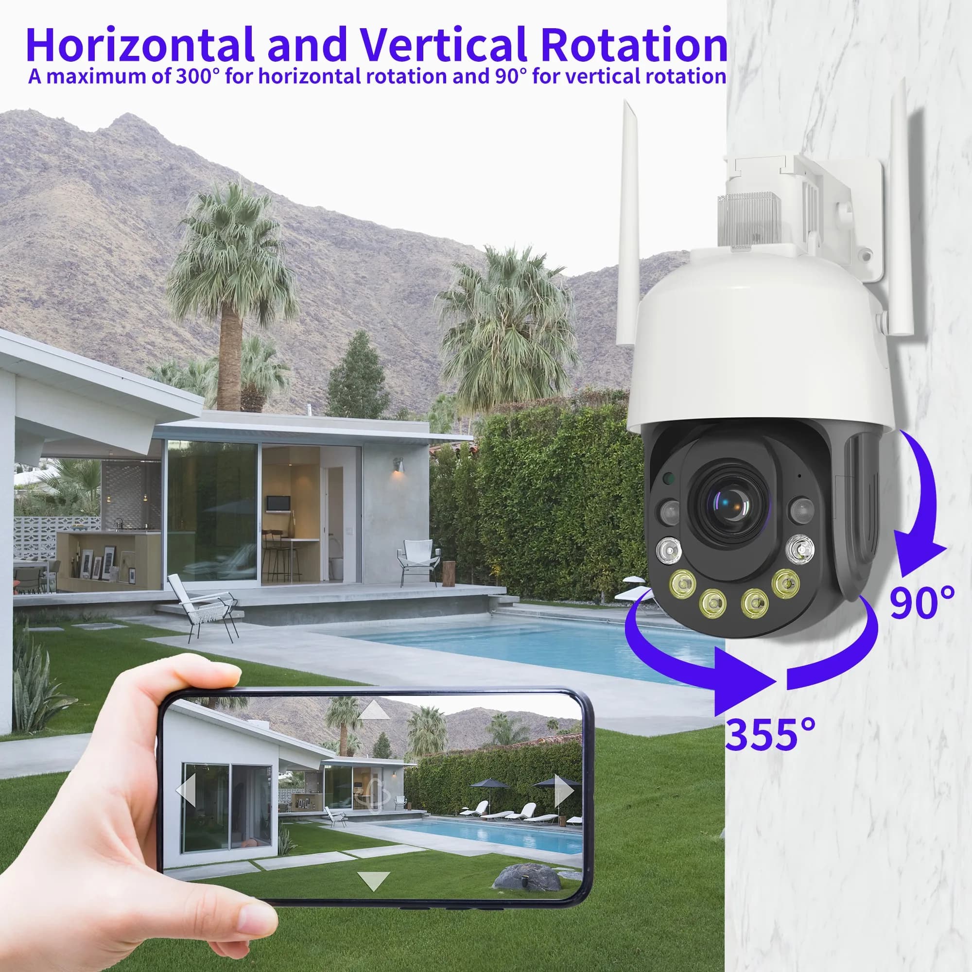 Custodia in metallo da 4,5 pollici 5MP iCsee APP Zoom 18x PTZ 4G/IP Telecamera dome AI Rilevazione umanoide Sicurezza a colori CCTV Baby Monitor