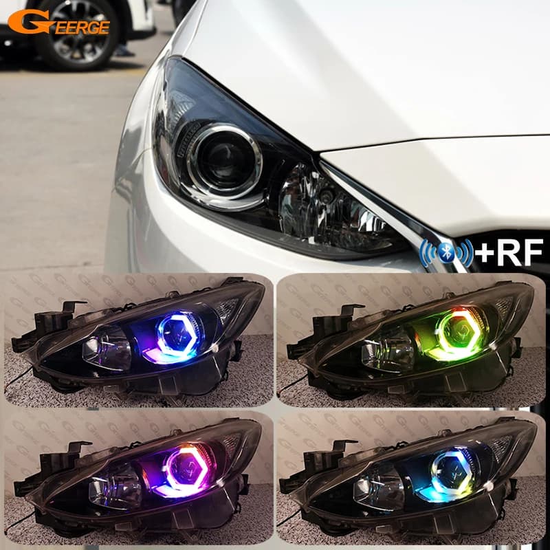 Per Mazda 3 Mazda3 Axela BM BN Bluetooth APP Multi Colore RGB Led Angel Eyes Hex Halo Anelli Dinamico Sequenziale Indicatori di direzione