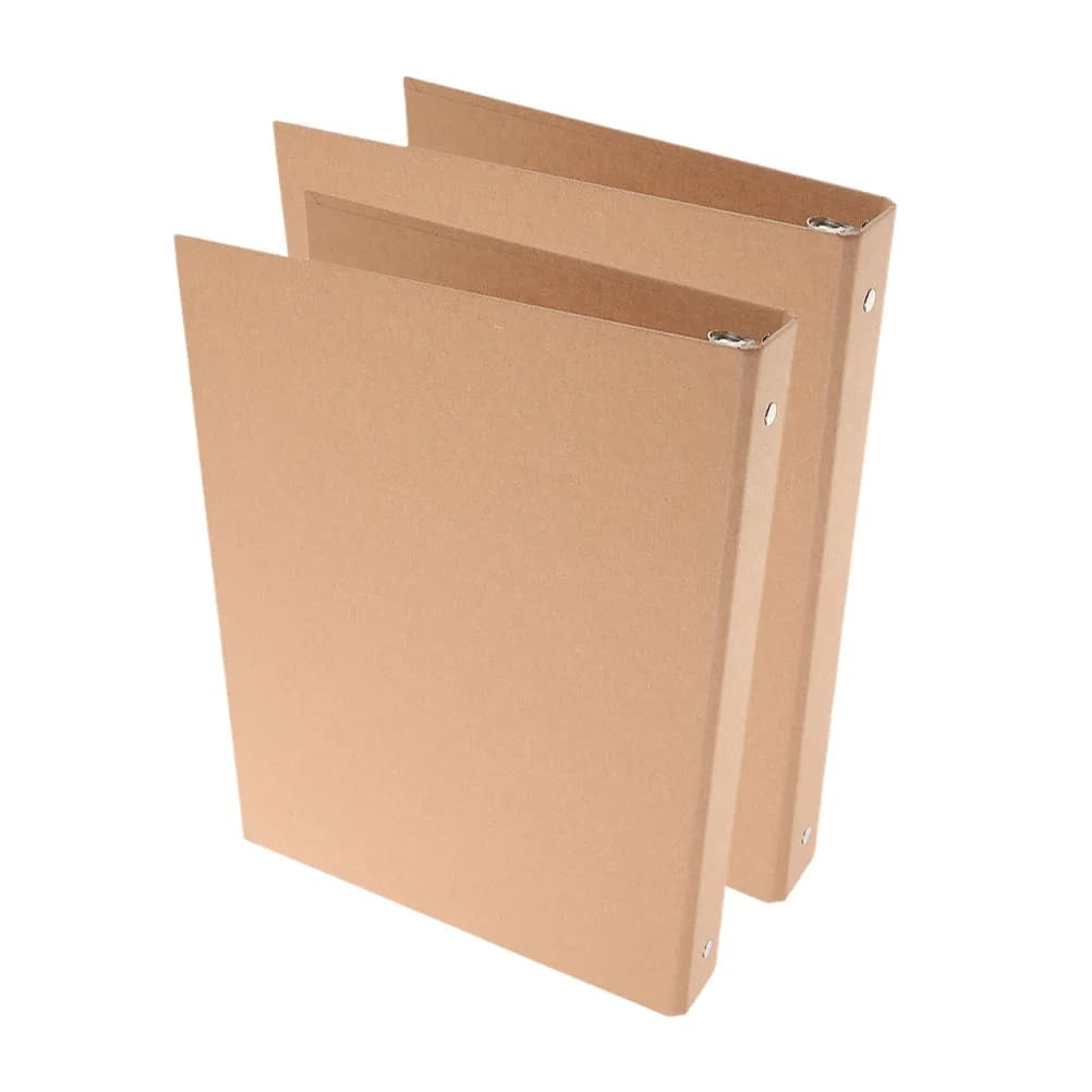 2 Pezzi Copertina per Quaderno Ricaricabile in Carta Kraft per Fogli Staccabili A4, per Diario, Agenda, Diario di Viaggio, Appunti di Studio, Organizer