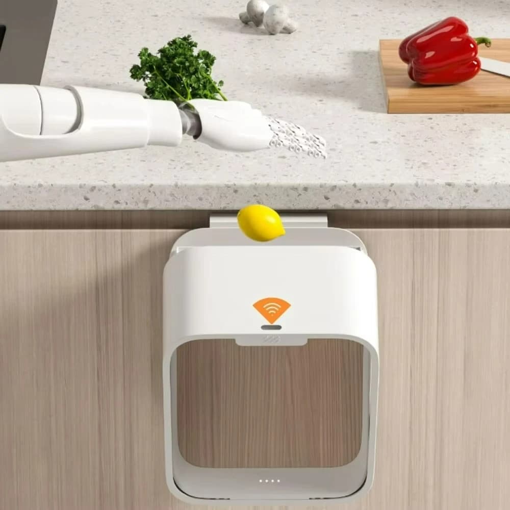 High Capacity Recycle Fashion 7L Wall-Mounted Smart Sensor Trash Can No Drilling Household Kitchen Bathroom Waste Bin for Home