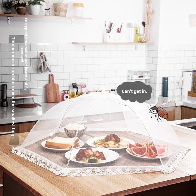 43/48cm Multifunctional Foldable Mesh Food Cover Outdoor Picnic Tent Net Camping Insect Screen Collapsible Dish Cover