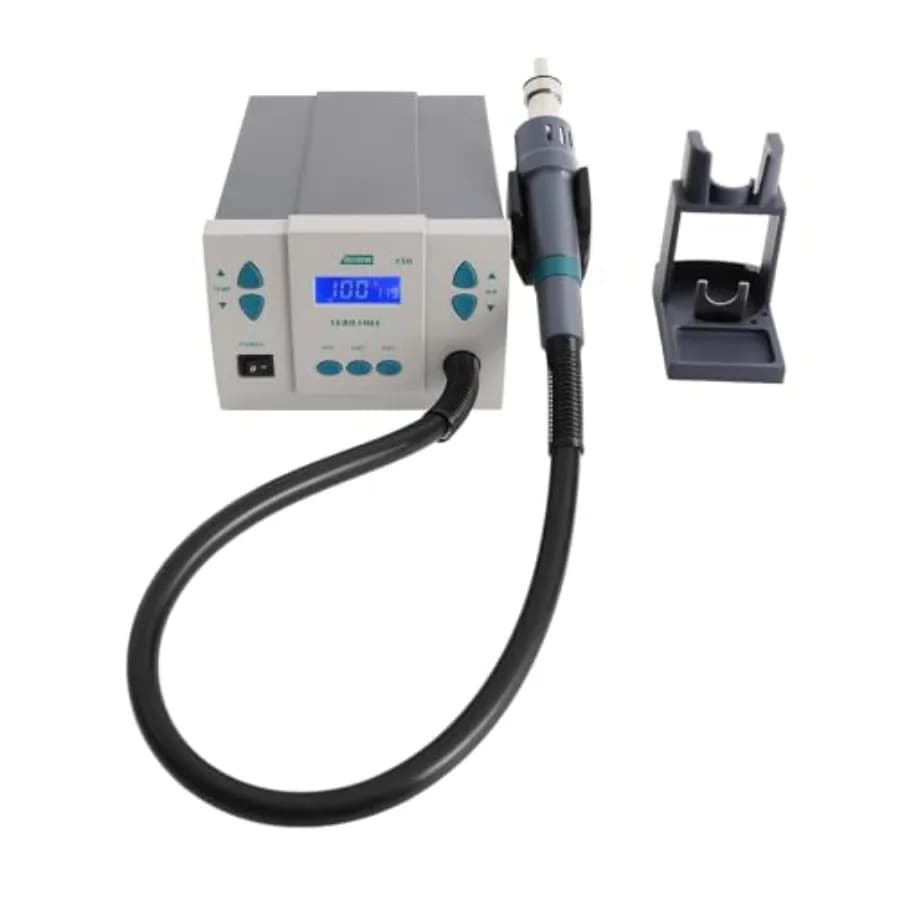 Pistola ad Aria Calda per Saldatura 1000W, Pistola ad Aria Calda Digitale Senza Piombo, Macchina Termica con Ventola Turbo Brushless e Temperatura Regolabile 100° ℃ ~500 ℃ Stazione