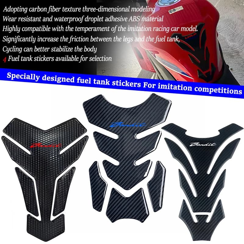 Adesivo Protettivo per Serbatoio Moto, Decalcomania Tankpad Compatibile con Bandit 600 1200 650 1250 400 250 GSF GSF1200 GSF650 GSF600