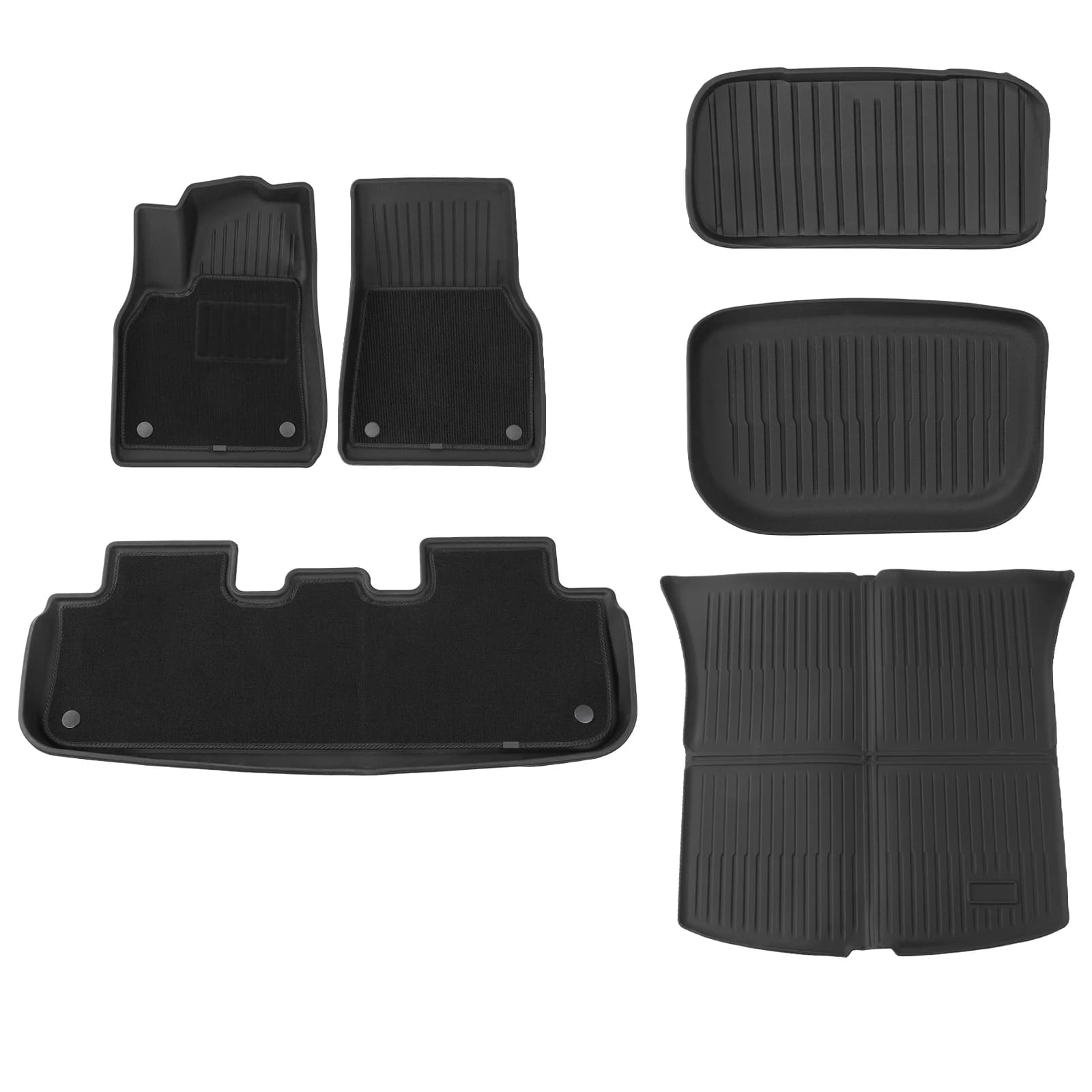 Tappetini Auto e Rivestimenti Bagagliaio in TPE Set Completo per Tesla Model Y Juniper 2025 2026, Tappetini per 5 Posti Compatibili con Accessori Tesla Model Y