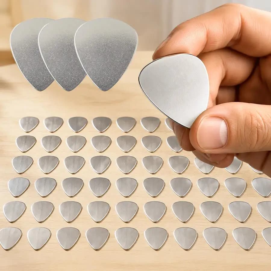 12/18pcs Metal Plectrum Playing Tools, Guitar Picks, Musical Supply for Acoustic Folk Daily Strumming & Melody Practice XJM