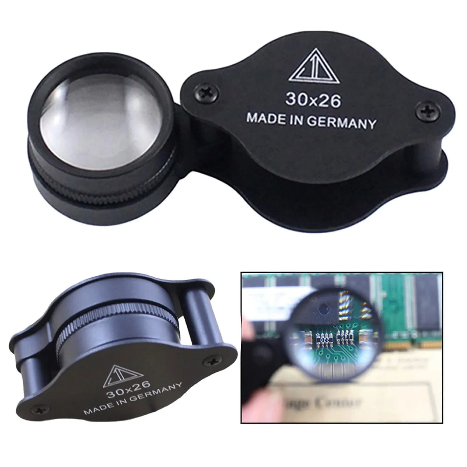 Lente d'ingrandimento 30X ottica per gioielliere microscopio in vetro lente d'ingrandimento tascabile pratica portatile per monete francobolli lente d'ingrandimento per gioielli