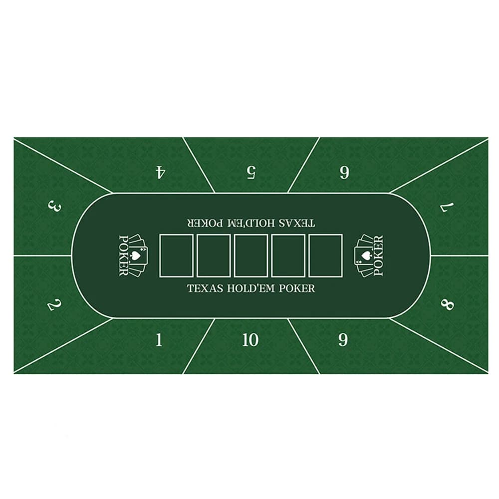 Casino Texas Hold'em Table Mat Rubber Pokers Tablecloth Multi-sizes Board Games Desk Mat Gaming Table Pad Pokers Game Accessory