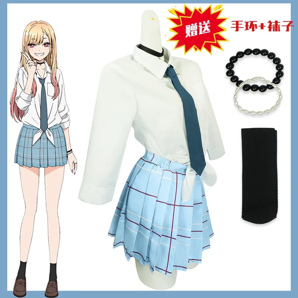 Anime My Dress Up Darling Kitagawa Marin Costume Cosplay JK Uniform School Dresses Cosplay Dresses Halloween Cosplay Dresses