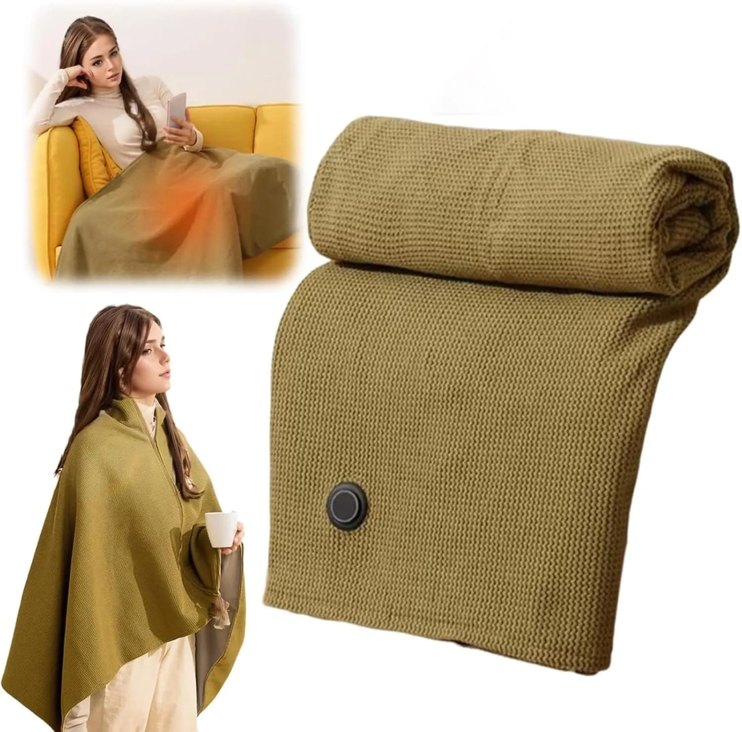 Coperta riscaldata elettrica da indossare con controllo della temperatura e design lavabile