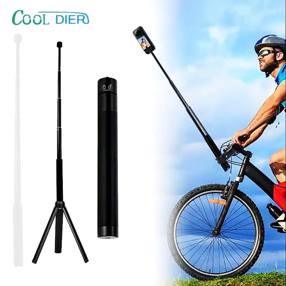 COOL DIER 2in1 Metallo Selfie Stick Treppiede Allunga Supporto Asta Telescopica per DJI Osmo Pocket 3 Fotocamera Gimbal Accessori