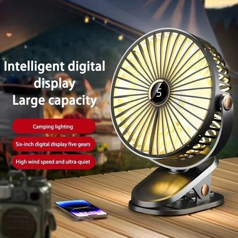 Quiet Mini Personal Desk Fan,Portable Clip on Fan, 360 ° Rotate Battery Operated Stroller Fan, USB Rechargeable
