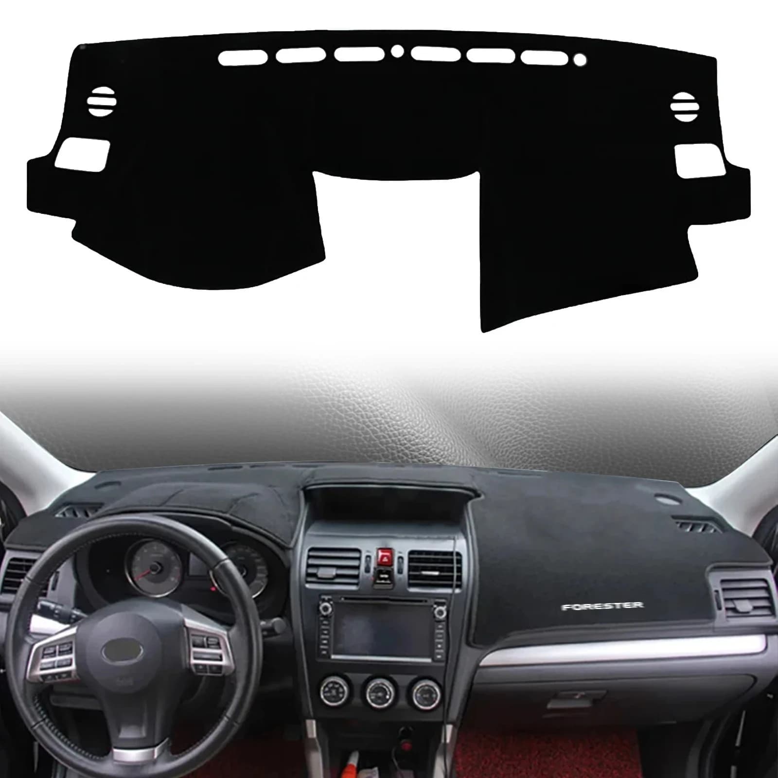 Misura per Subaru Forester SJ 2014 2015 2016-2018 Auto Dash Zerbino Cruscotto Copertura Pad DashMat Parasole Tappeto Protettivo Accessori