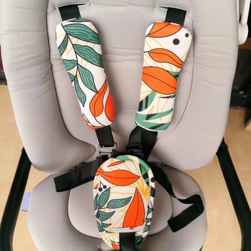 Car seat 3 pieces with strap set, wheelchair accessories, suitable for all car seats, wheelchair soft seat safety belt Cove