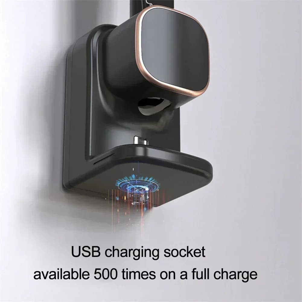 Nuovo pratico spremi dentifricio portaspazzolino interfaccia elastica automatica ricarica USB morbida 12,5 * 8,5 * 8 cm