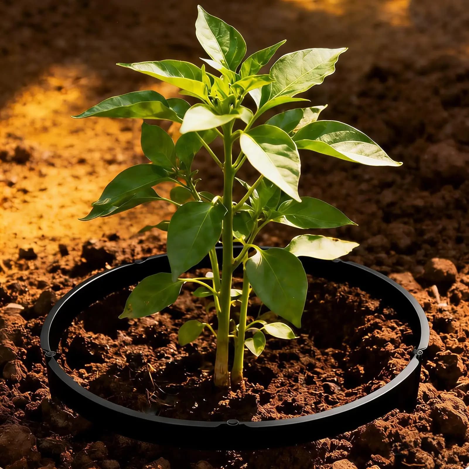 Anello per coltivazione di piante 24 pezzi Rotondo per irrigazione profonda Circolare Riutilizzabile Bordi Anelli separati per coltivazione di roccia e terreno per balcone da giardino