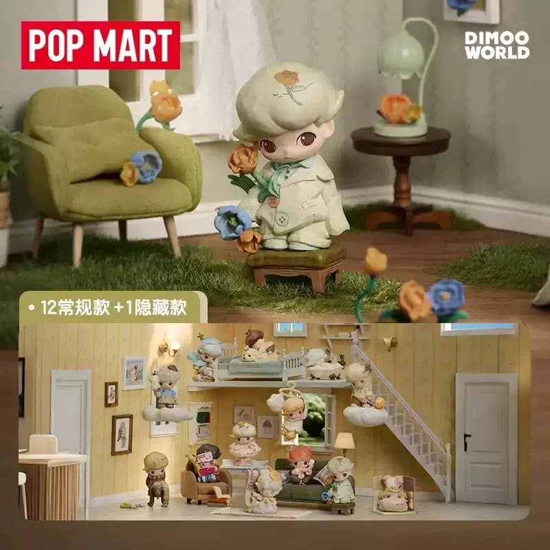 POPMART DIMOO The Missing Day Series Blind Box Guess Bag Decorazione del desktop Modello carino Regalo Ragazza Giocattoli Anime