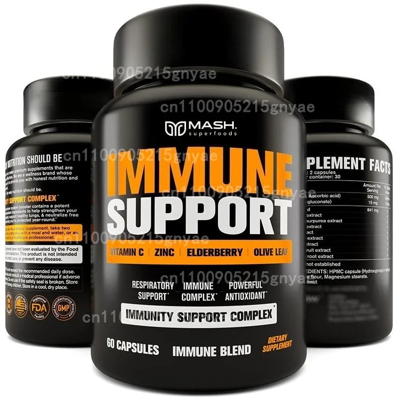 Immune support supplement – Quercetin 500 mg, vitamin C, D3, K2 – Antioxidant, clean certificate – 60 capsules