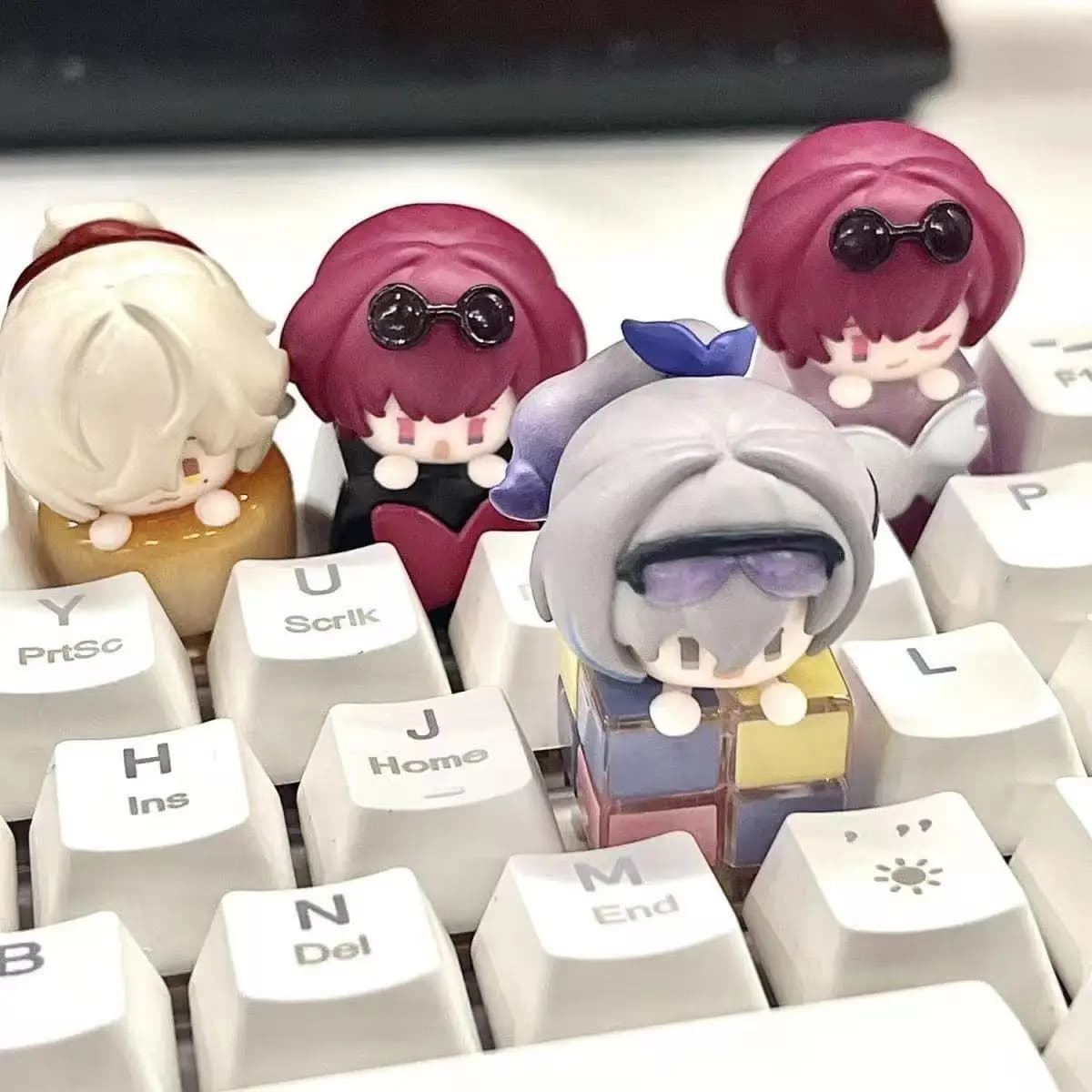 Anime Honka Star Rail Blind Box Toys Fingertip Keycap Series Mechanical Keyboard Keys Figures Model Collection Ornament Gifts