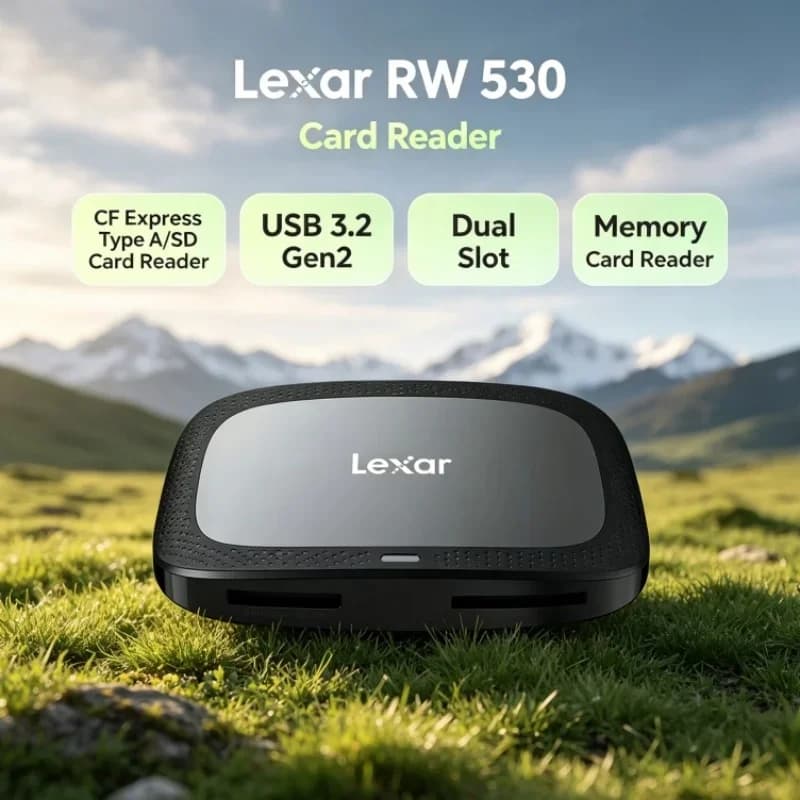Lexar CFexpress Type A / SD Memory Card Reader CFA Max 900MB/s Dual Slot RW530 SD Card Reader USB 3.2 Gen2