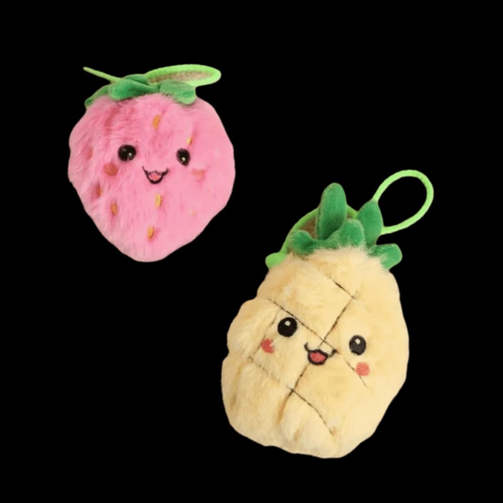 Regalo Natalizio: Miniatura di Frutta Peluche Super Morbida a Forma di Fragola/Ananas