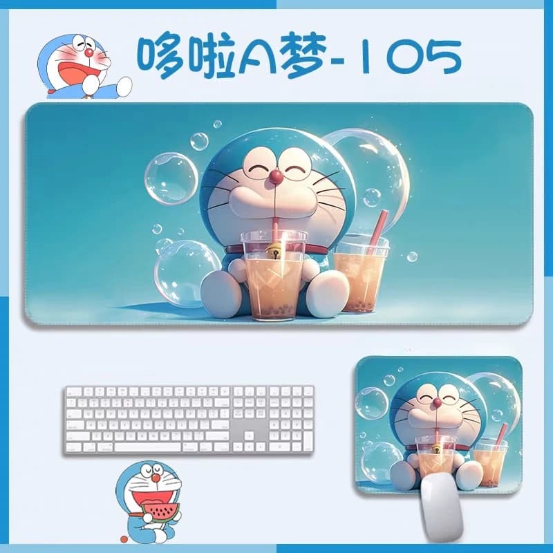 HD Animation Doraemon Leather Mouse Pad Oversized Animation Cartoon Cute Office Game Computer Keyboard Pad Notebook Table Mat