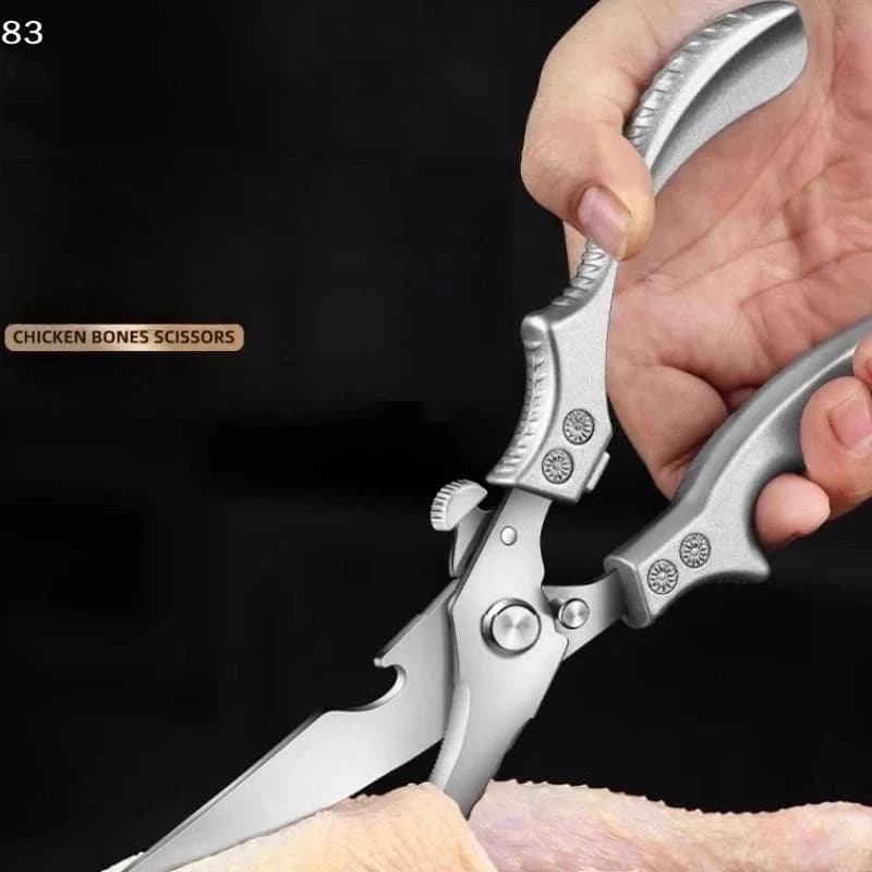 1Pcs Household Food Scissors Stainless Steel Kitchen Chicken Bone Scissors Cut Fish Chicken Duck Poultry Cutter Knife