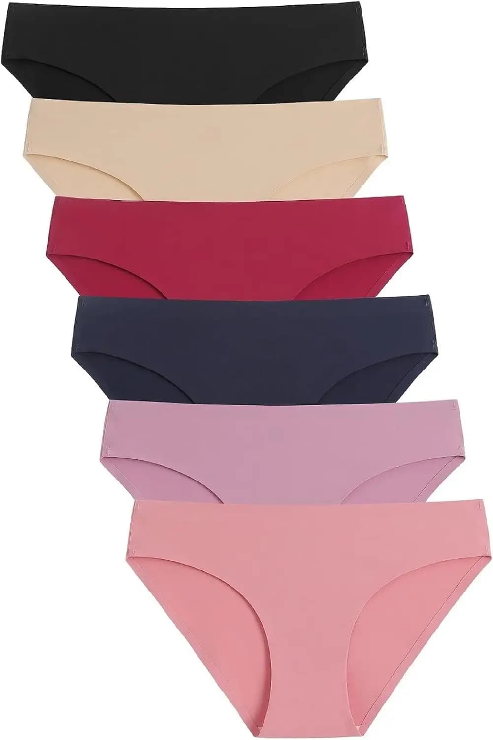 Mutandine Donna Senza Cuciture Invisibili Elasticizzate Bikini Set da 6 Pezzi