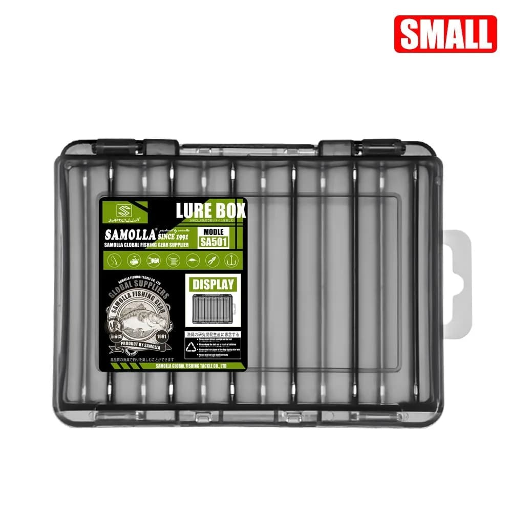 Plastic Fishing Equipment Box Double-sided Fishing Tool Case for bait Hook Fishing Accessories 12 compartments