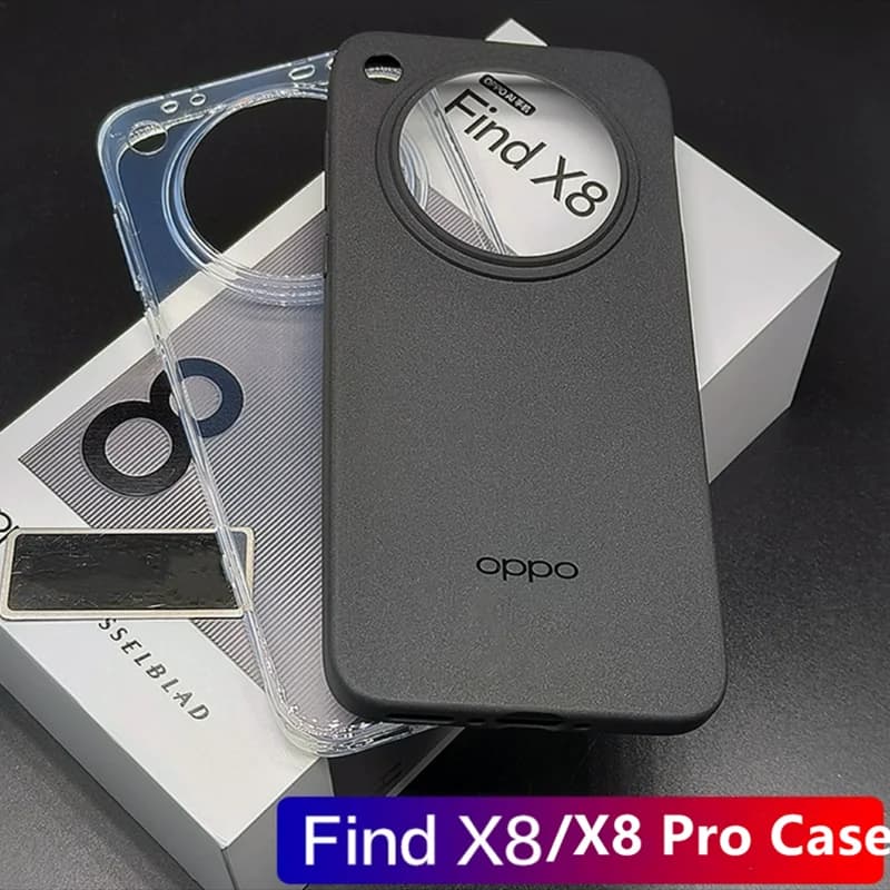 Custodia Originale Ultra Sottile Morbida Antiurto Opaca in Gomma Anti-Impronta per OPPO Find X8/X8 Pro/X8S