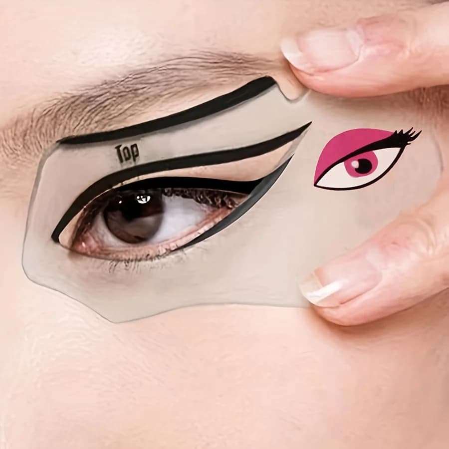 Multifunctional cards for eye makeup stencil, reusable model kit for eyeliner/ombretto with for daily use and professional practice
