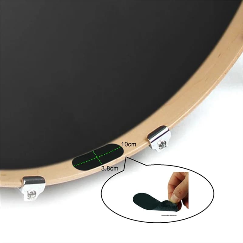 Protezione laterale per strumenti a percussione A99I, 2 cuscinetti per bordi per batteria per batteria migliorata