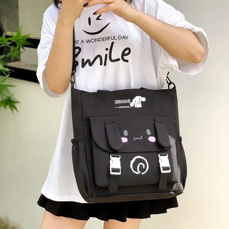 Sanrio hello kitty Borsa a tracolla a tracolla kuromi Borsa portaoggetti per college Borsa per tutorial per studenti Borsa a tracolla per scuola superiore